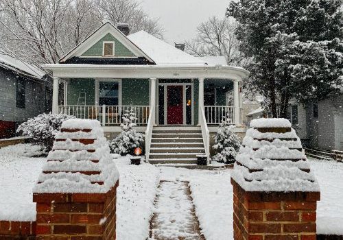 House with a snow covered roof